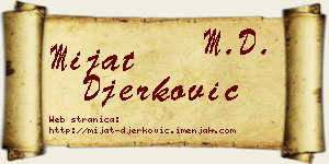 Mijat Đerković vizit kartica